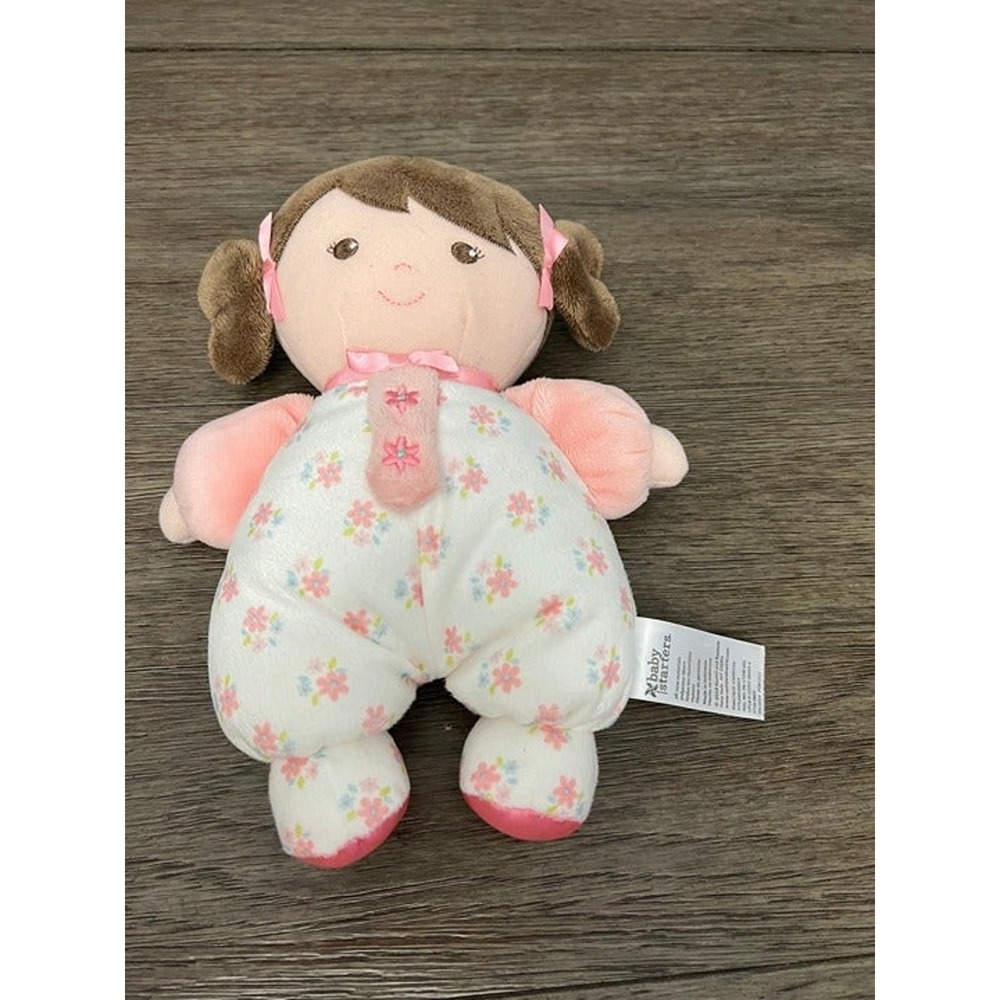 Baby Starters Snuggle Buddy Baby Doll Rattle Olivia Plush 11"